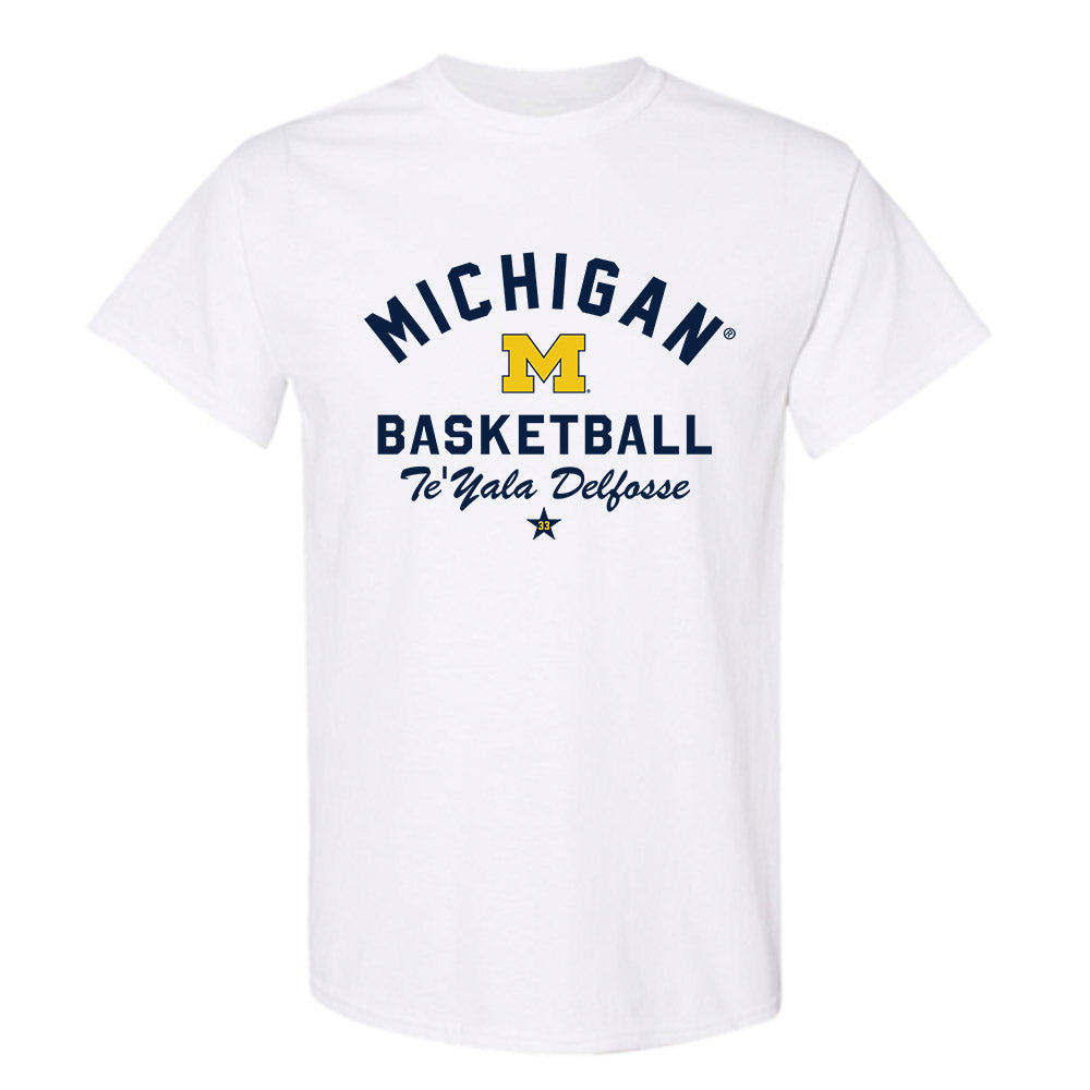 Michigan - NCAA Women's Basketball : Te'Yala Delfosse - Classic Shersey T-Shirt-0