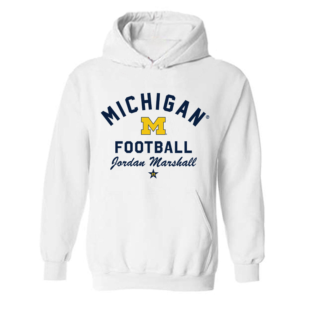 Michigan - NCAA Football : Jordan Marshall - Classic Shersey Hooded Sweatshirt-0