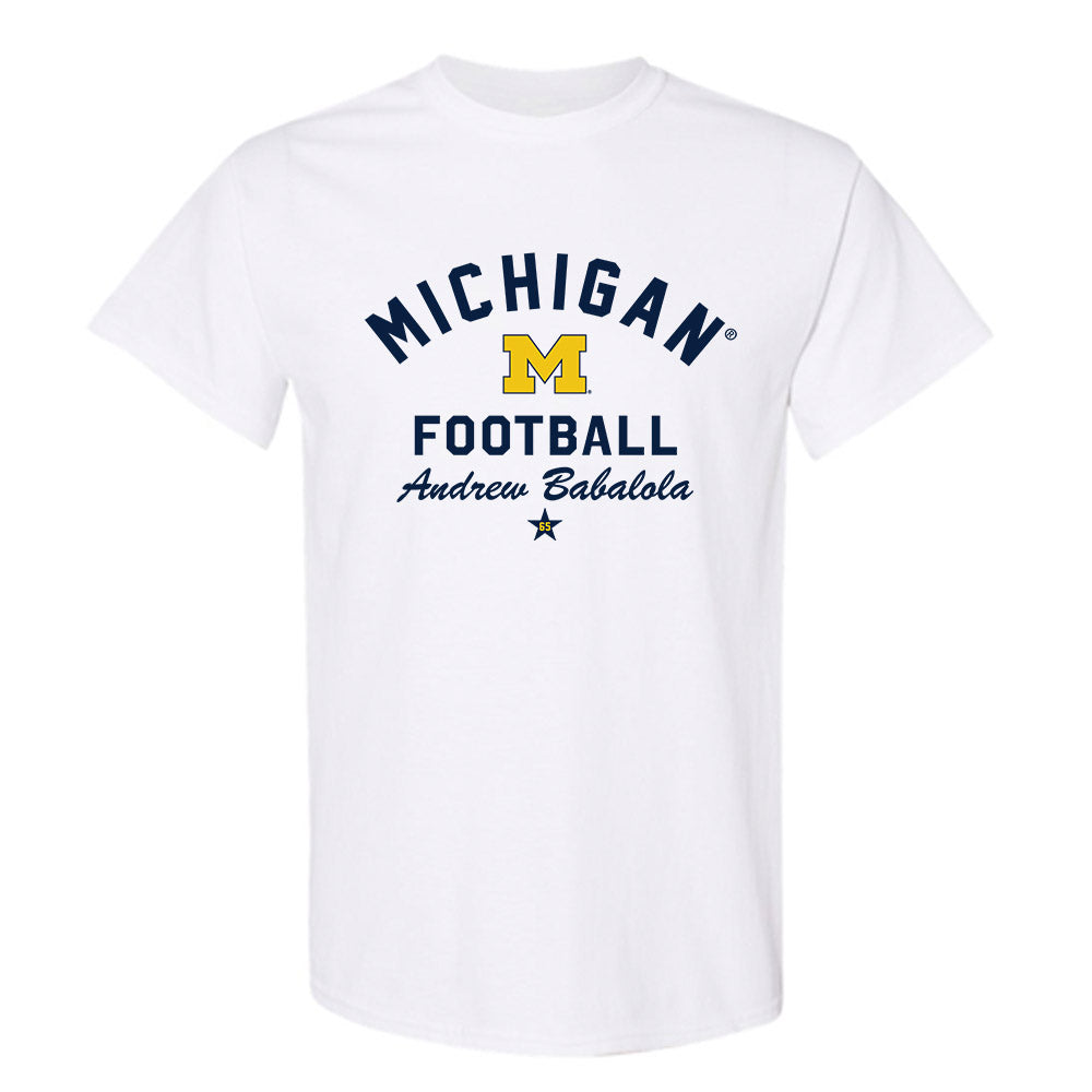 Michigan - NCAA Football : Andrew Babalola - Classic Shersey T-Shirt-0