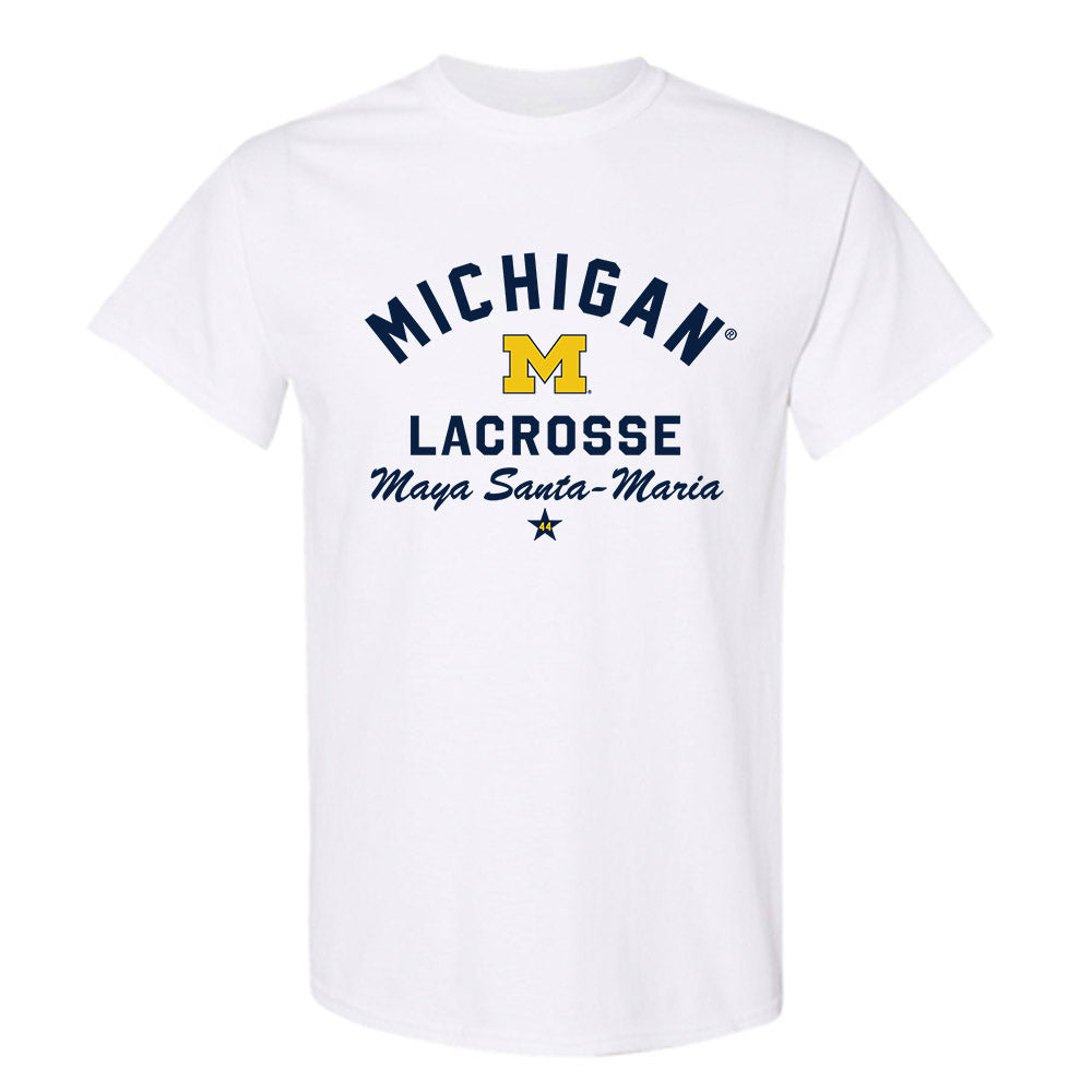 Michigan - NCAA Women's Lacrosse : Maya Santa-Maria - Classic Shersey T-Shirt-0