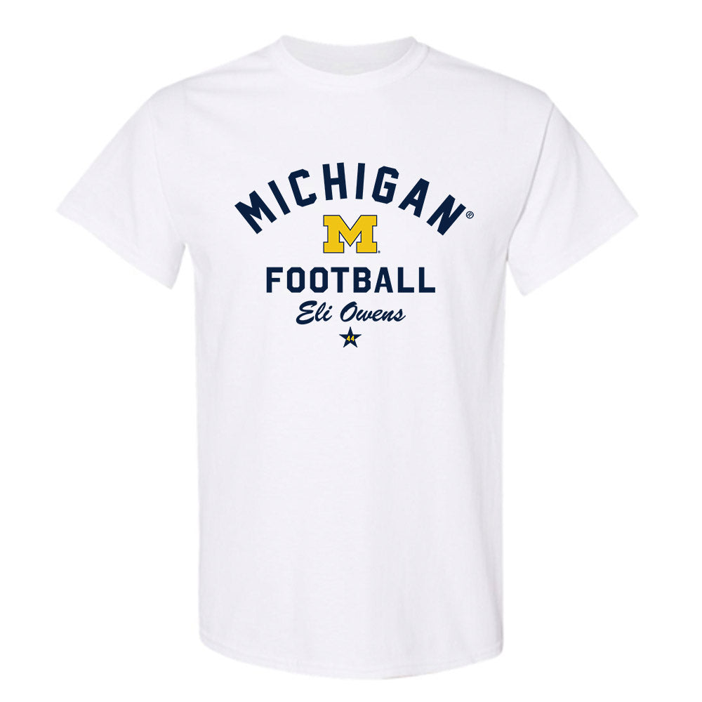 Michigan - NCAA Football : Eli Owens - Classic Shersey T-Shirt-0