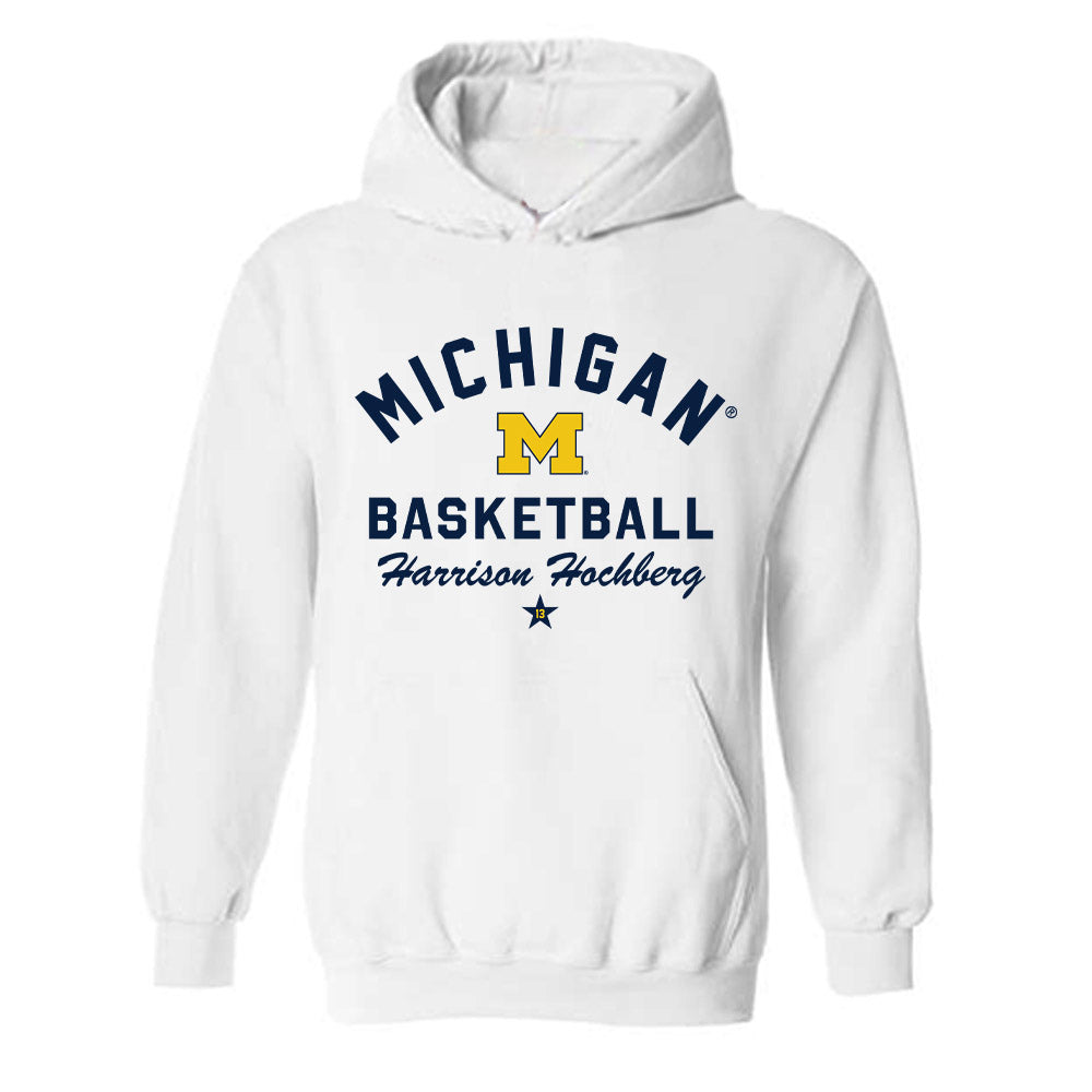Michigan - NCAA Men's Basketball : Harrison Hochberg - Classic Shersey Hooded Sweatshirt-0