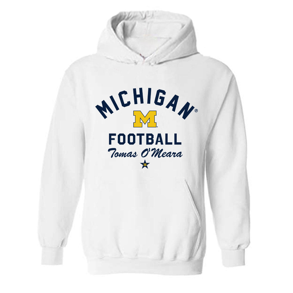 Michigan - NCAA Football : Tomas O'Meara - Classic Shersey Hooded Sweatshirt-0