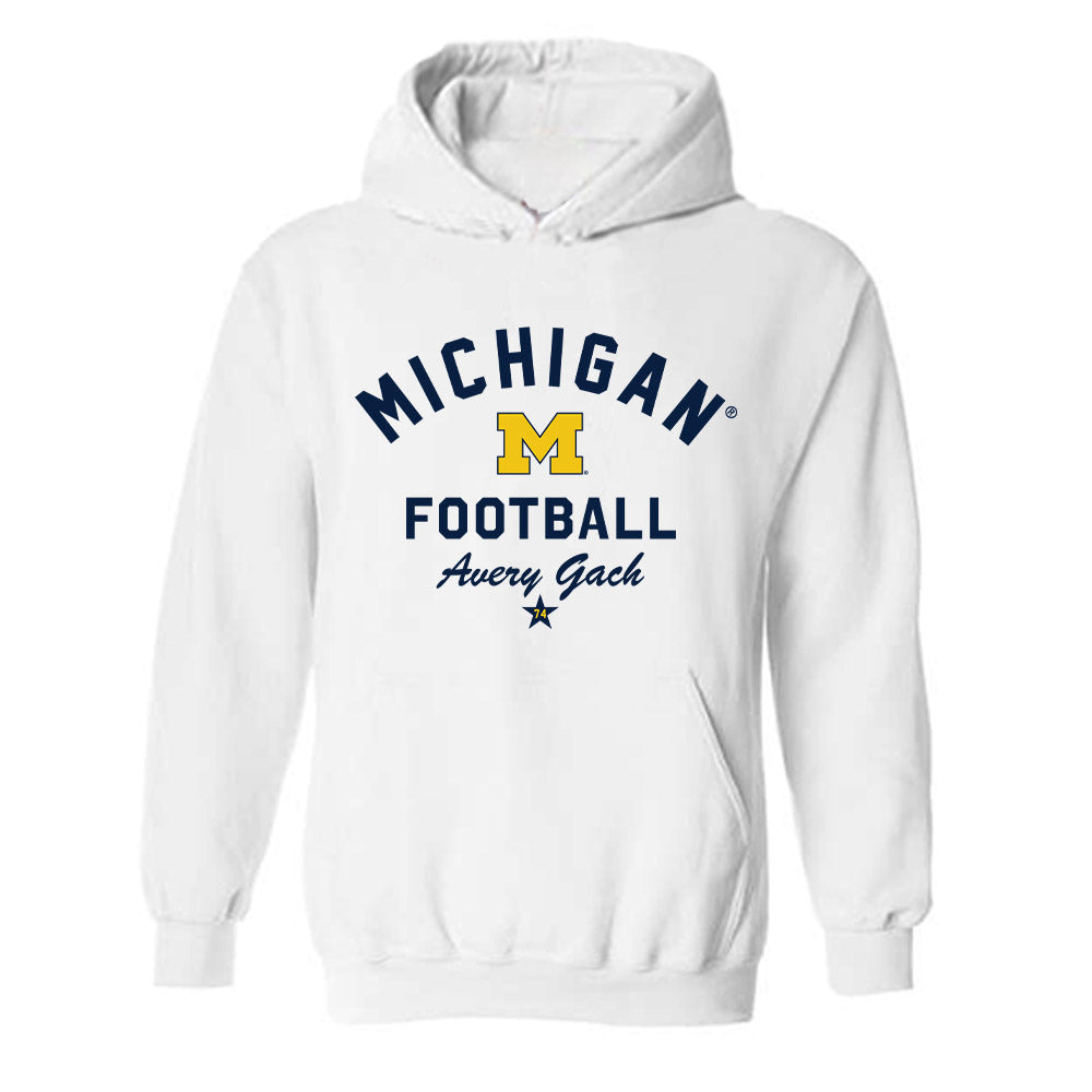 Michigan - NCAA Football : Avery Gach - Classic Shersey Hooded Sweatshirt-0