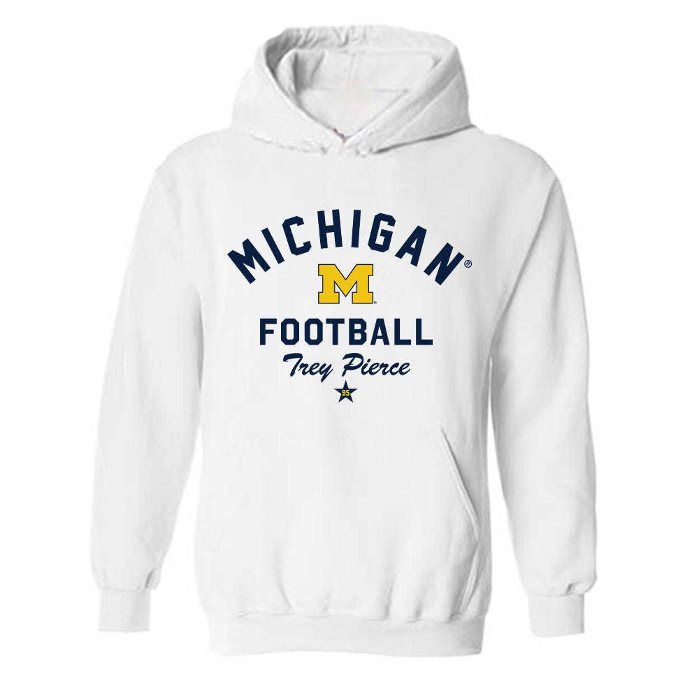 Michigan - NCAA Football : Trey Pierce - Classic Shersey Hooded Sweatshirt-0