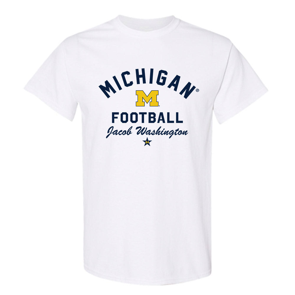 Michigan - NCAA Football : Jacob Washington - Classic Shersey T-Shirt-0