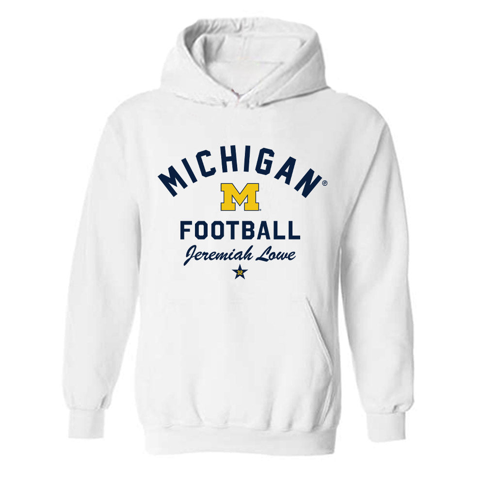 Michigan - NCAA Football : Jeremiah Lowe - Classic Shersey Hooded Sweatshirt-0