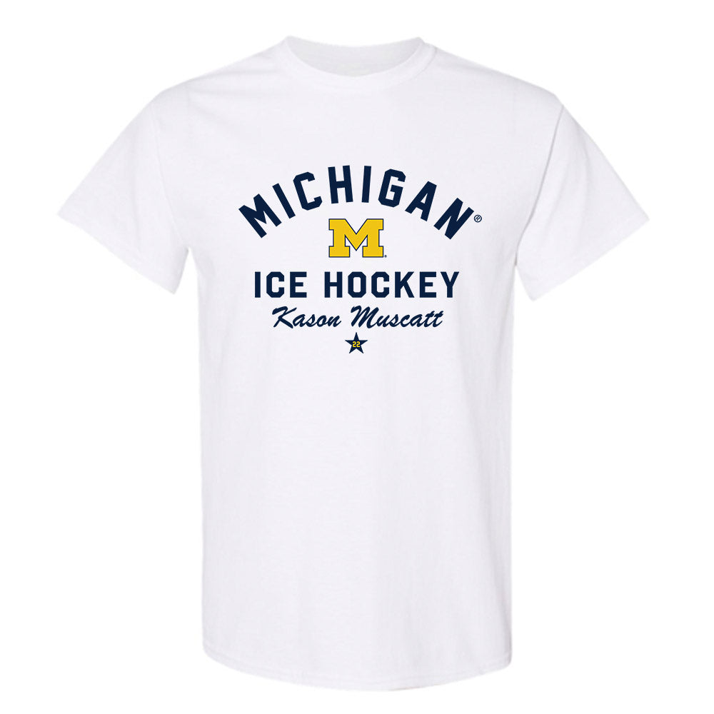 Michigan - NCAA Men's Ice Hockey : Kason Muscatt - Classic Shersey T-Shirt-0