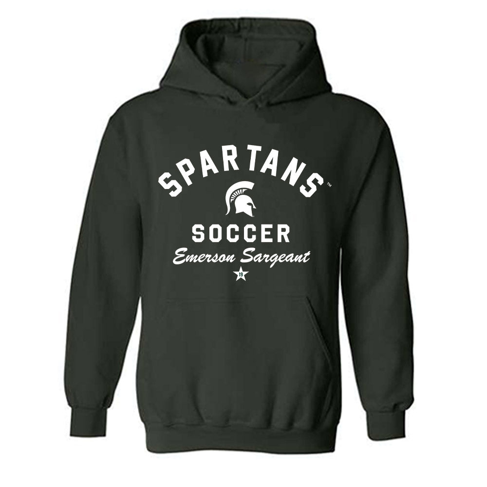 Michigan State - NCAA Women's Soccer : Emerson Sargeant - Classic Shersey Hooded Sweatshirt-0