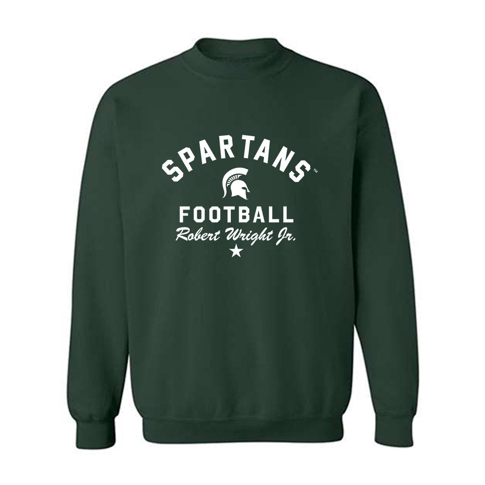 Michigan State - NCAA Football : Robert Wright Jr. - Classic Shersey Crewneck Sweatshirt-0