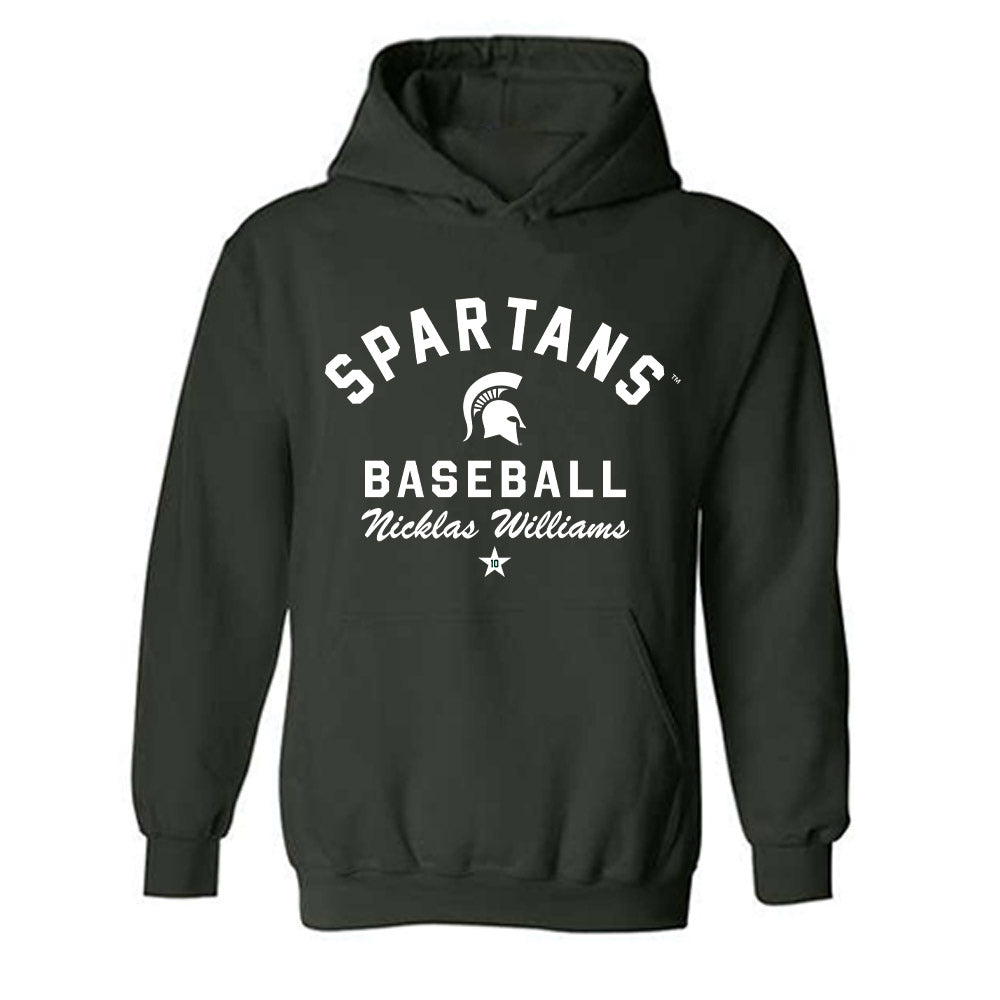 Michigan State - NCAA Baseball : Nicklas Williams - Classic Shersey Hooded Sweatshirt-0