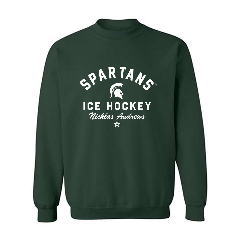 Michigan State - NCAA Men's Ice Hockey : Nicklas Andrews - Classic Shersey Crewneck Sweatshirt-0