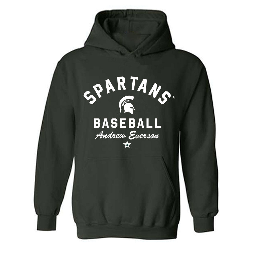 Michigan State - NCAA Baseball : Andrew Everson - Classic Shersey Hooded Sweatshirt-0