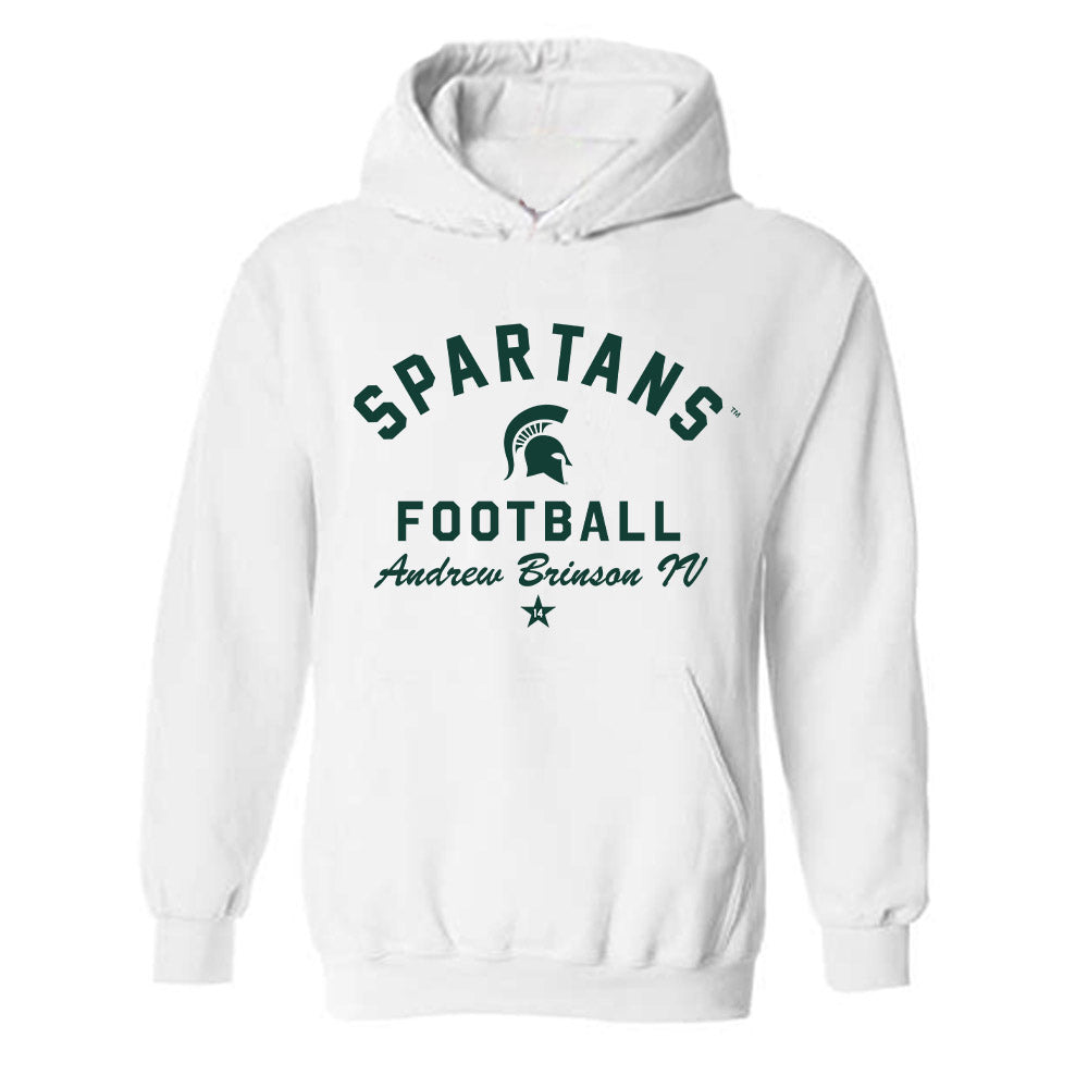 Michigan State - NCAA Football : Andrew Brinson IV - Classic Shersey Hooded Sweatshirt-0