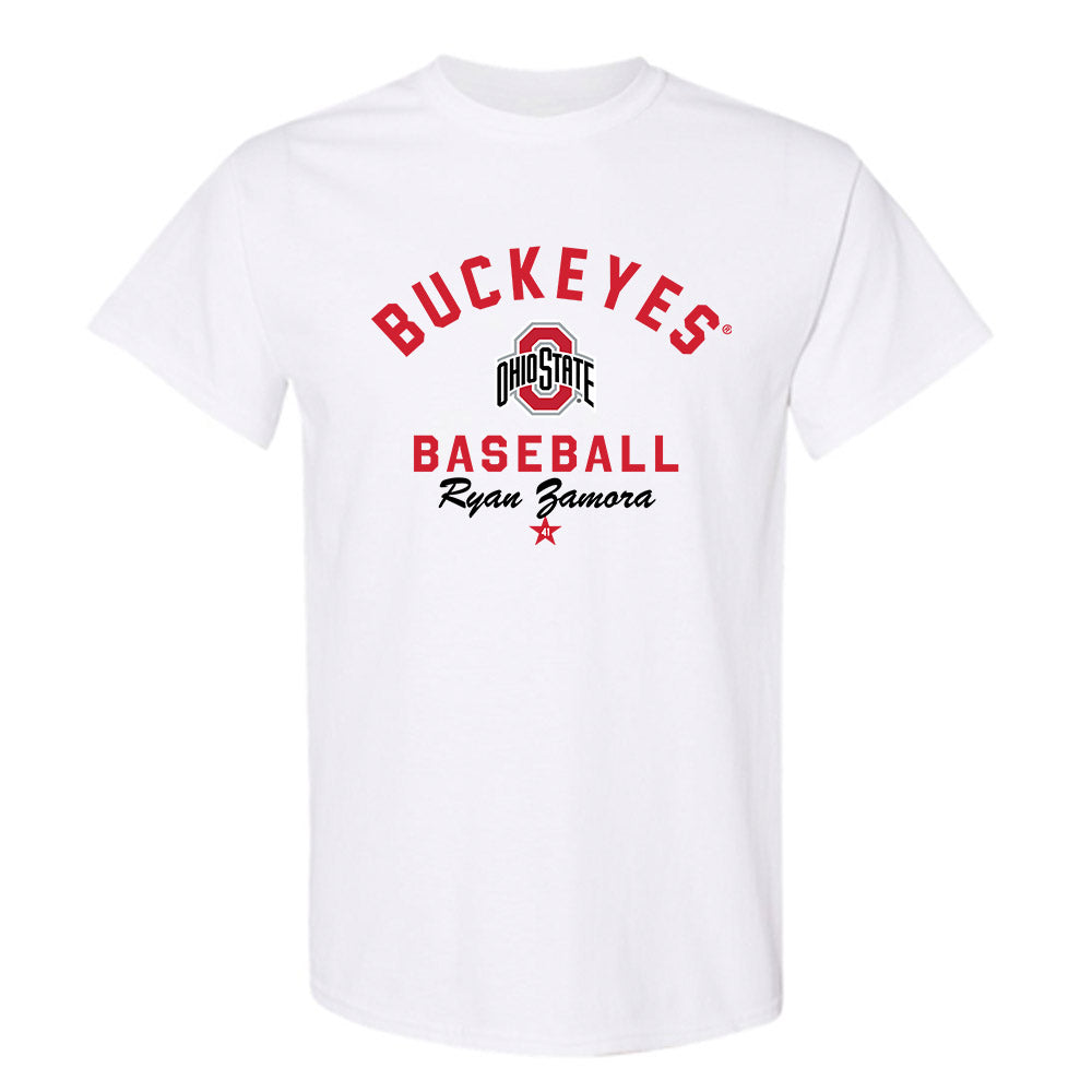 Ohio State - NCAA Baseball : Ryan Zamora - Classic Shersey T-Shirt-0