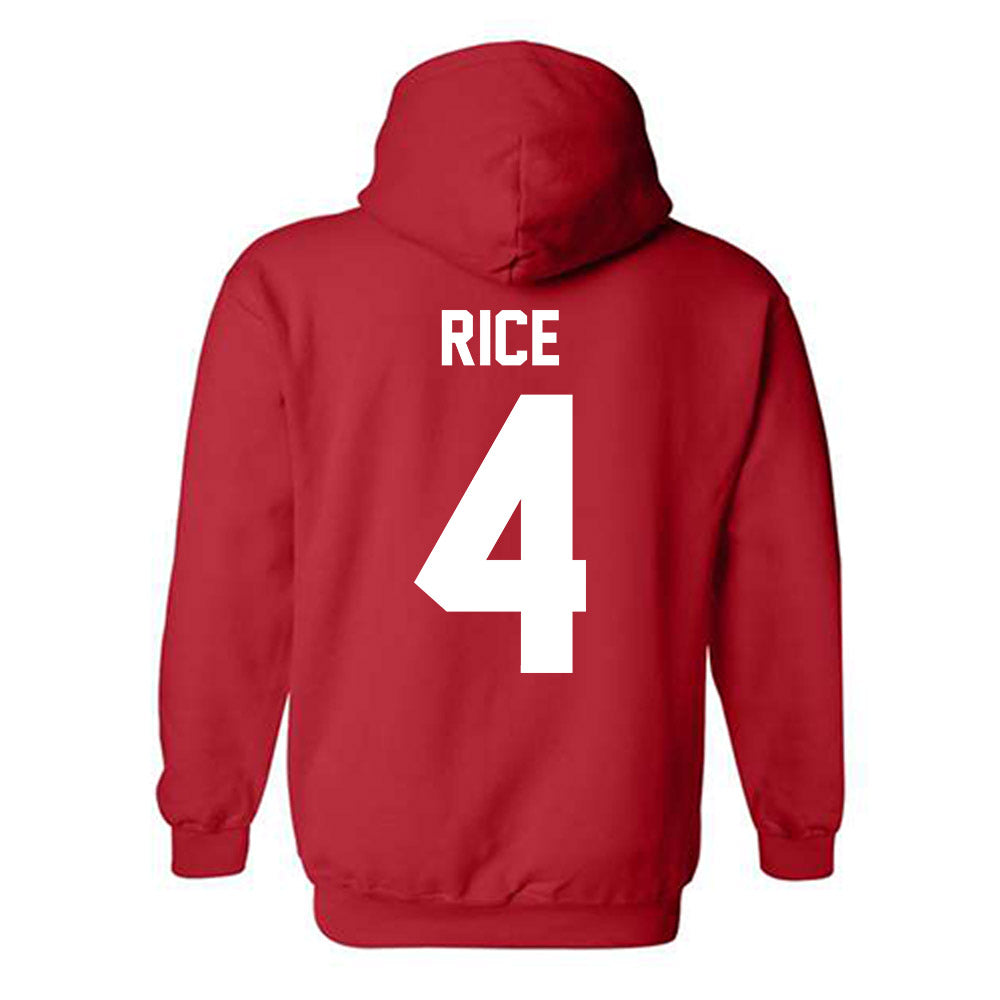 Nebraska - NCAA Men's Basketball : Colin Rice - Classic Shersey Hooded Sweatshirt-3