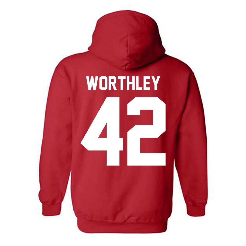 Nebraska - NCAA Baseball : Jalen Worthley - Classic Shersey Hooded Sweatshirt-1