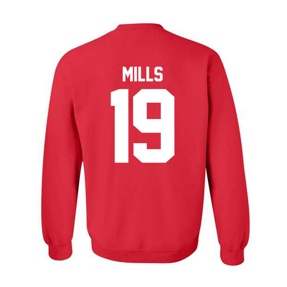 Nebraska - NCAA Football : Cortez Mills - Classic Shersey Crewneck Sweatshirt-3