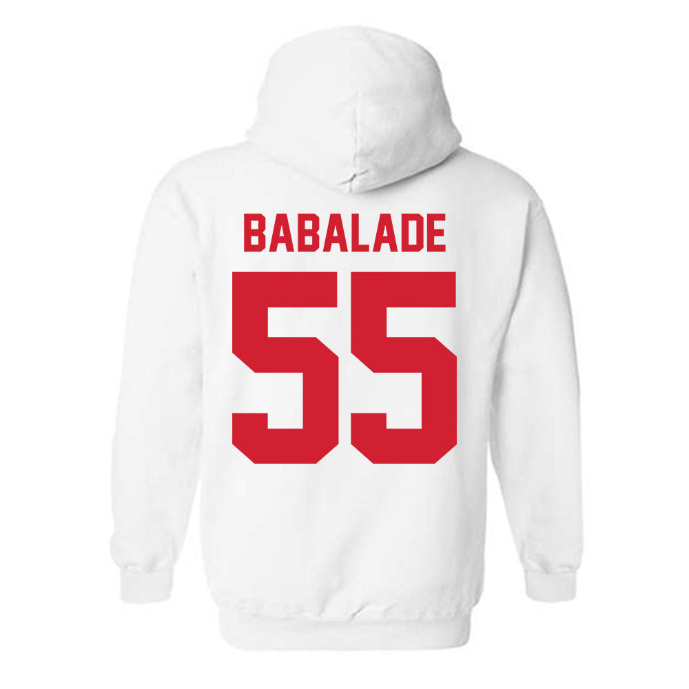 Nebraska - NCAA Football : Tree Babalade - Classic Shersey Hooded Sweatshirt-1