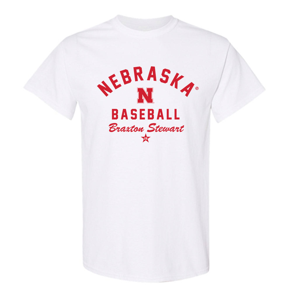 Nebraska - NCAA Baseball : Braxton Stewart - Classic Shersey T-Shirt-2