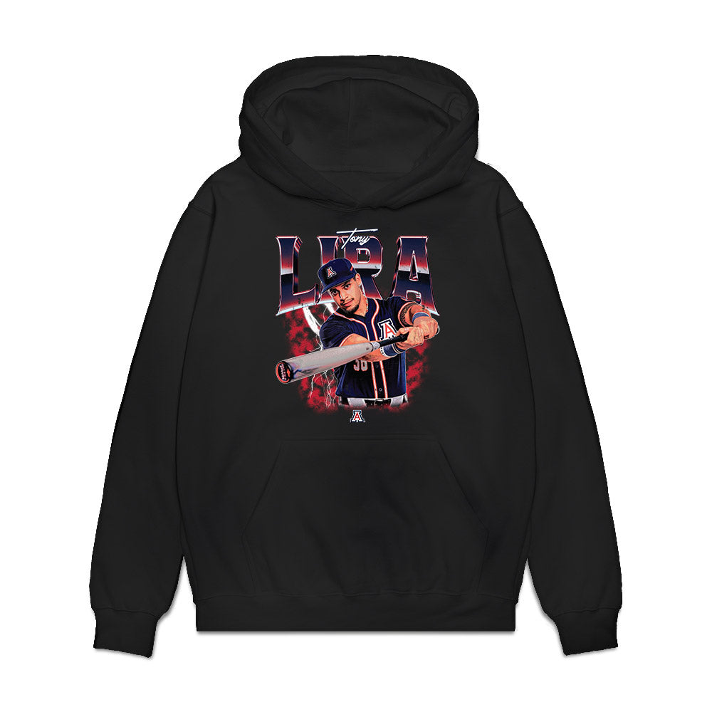 Arizona - NCAA Baseball : Tony Lira - Collage Premium Hooded Sweatshirt-0