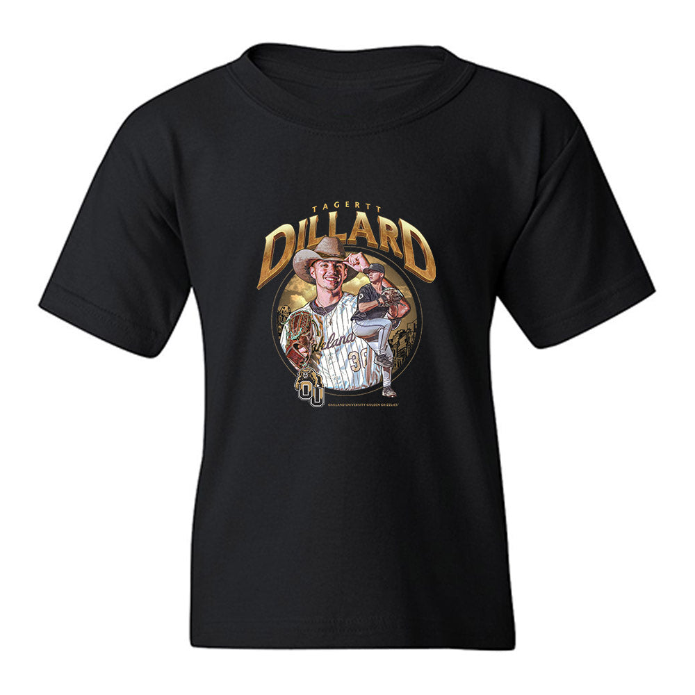 Oakland - NCAA Baseball : Tagertt Dillard - Collage Youth T-Shirt-0