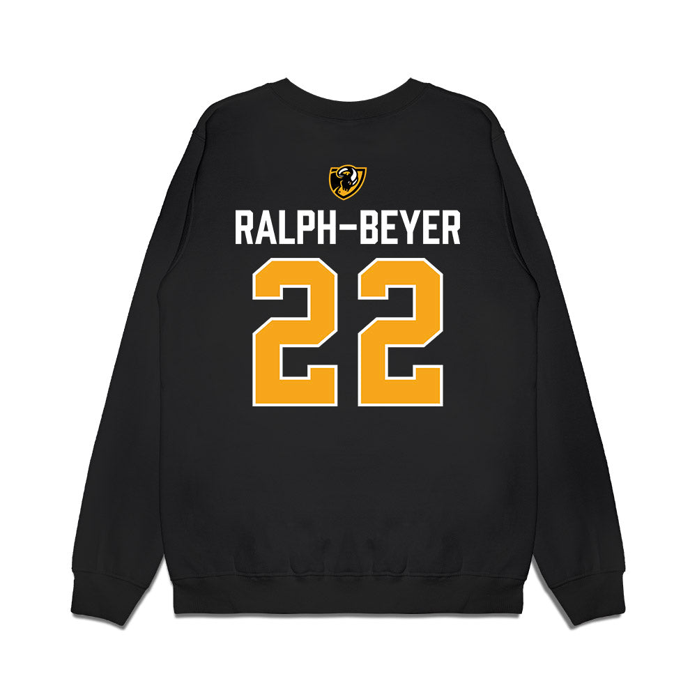 VCU - NCAA Men's Basketball : Nyle Ralph-beyer - Back to Back A10 Champions Premium Crewneck Sweatshirt-1