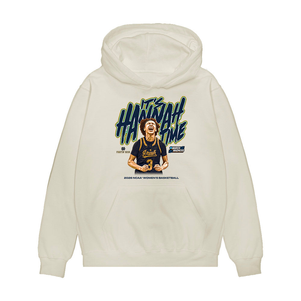 Notre Dame - NCAA Women's Basketball : Hannah Hidalgo - Graphic Premium Hooded Sweatshirt-0