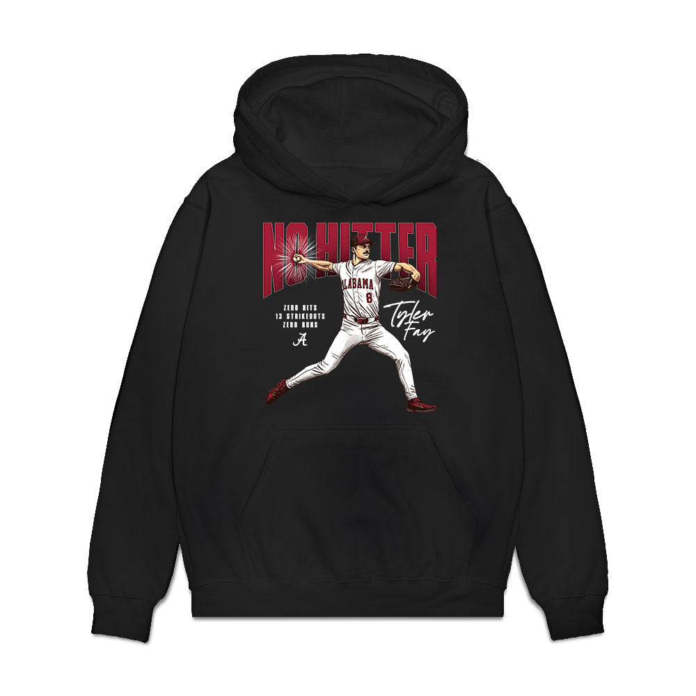 Alabama - NCAA Baseball : Tyler Fay - No Hitter Premium Hooded Sweatshirt-0