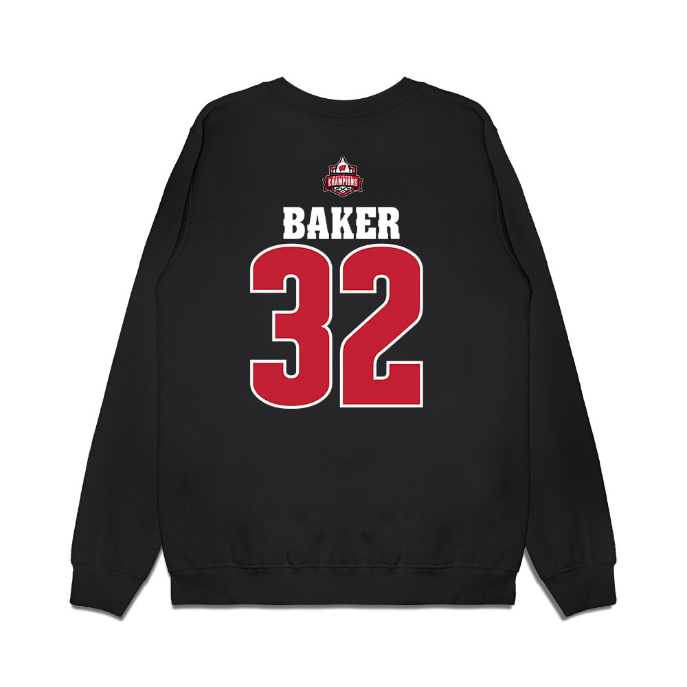 Wisconsin - NCAA Women's Ice Hockey : Chloe Baker - 2026 National Champions Premium Crewneck Sweatshirt-1