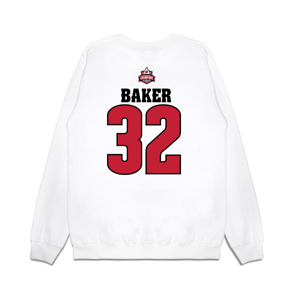 Wisconsin - NCAA Women's Ice Hockey : Chloe Baker - 2026 National Champions Premium Crewneck Sweatshirt-1
