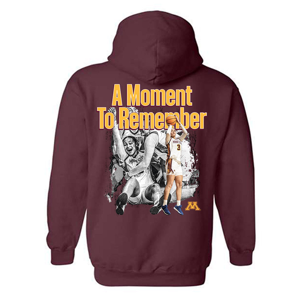 Minnesota - NCAA Women's Basketball : Amaya Battle - A Moment To Remember Hooded Sweatshirt-1
