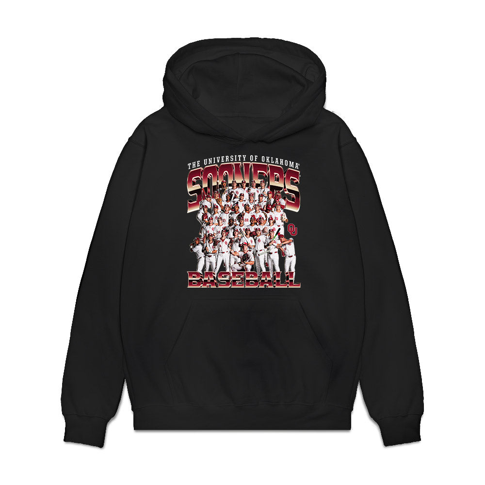 Oklahoma - NCAA Baseball : Team Collage Premium Hooded Sweatshirt-0