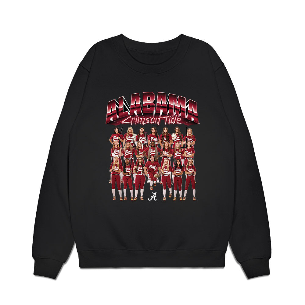 Alabama - NCAA Softball : Team Collage Premium Crewneck Sweatshirt-0