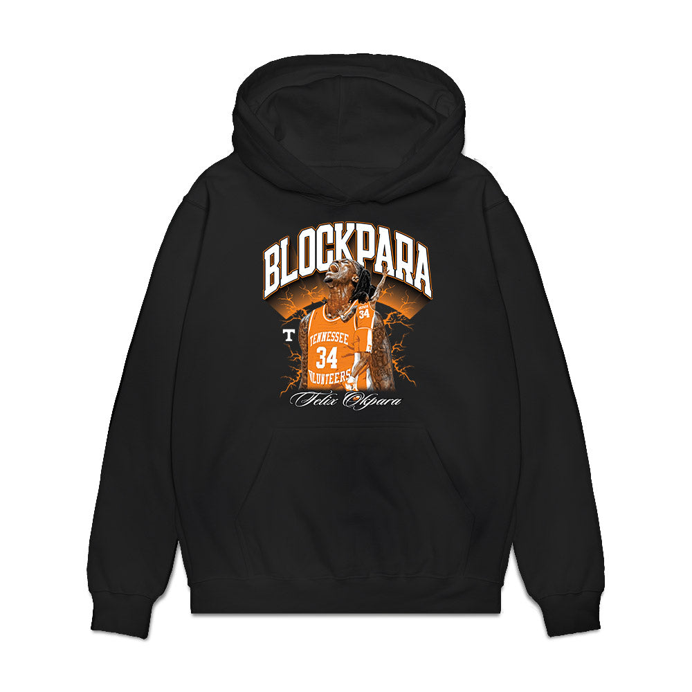 Tennessee - NCAA Men's Basketball : Felix Okpara - Blockpara Premium Hooded Sweatshirt-0