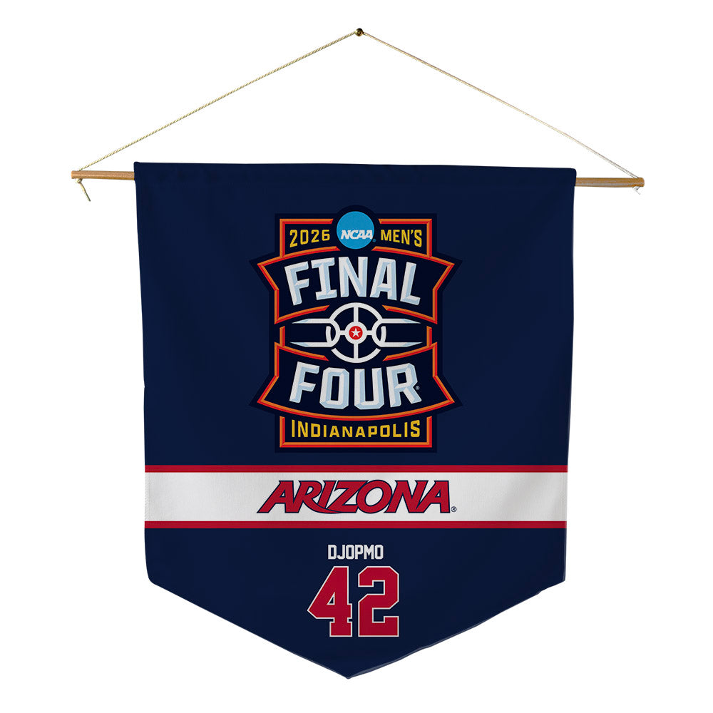 Arizona - NCAA Men's Basketball : Sven Djopmo - Final Four NCAA® March Madness® 2026 Pennant - 18" x 21"-0