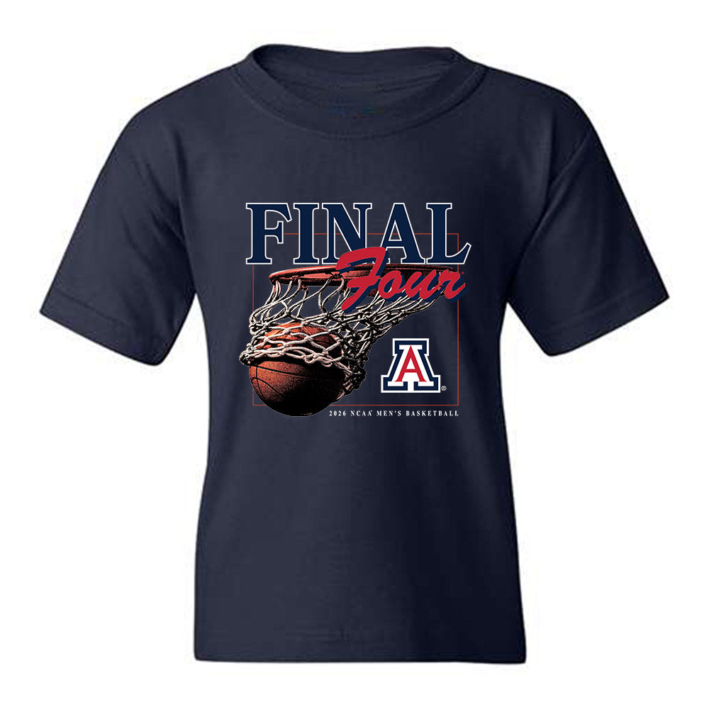 Arizona - NCAA Mens Basketball - Final Four® NCAA® March Madness® 2026 Youth T-Shirt-0