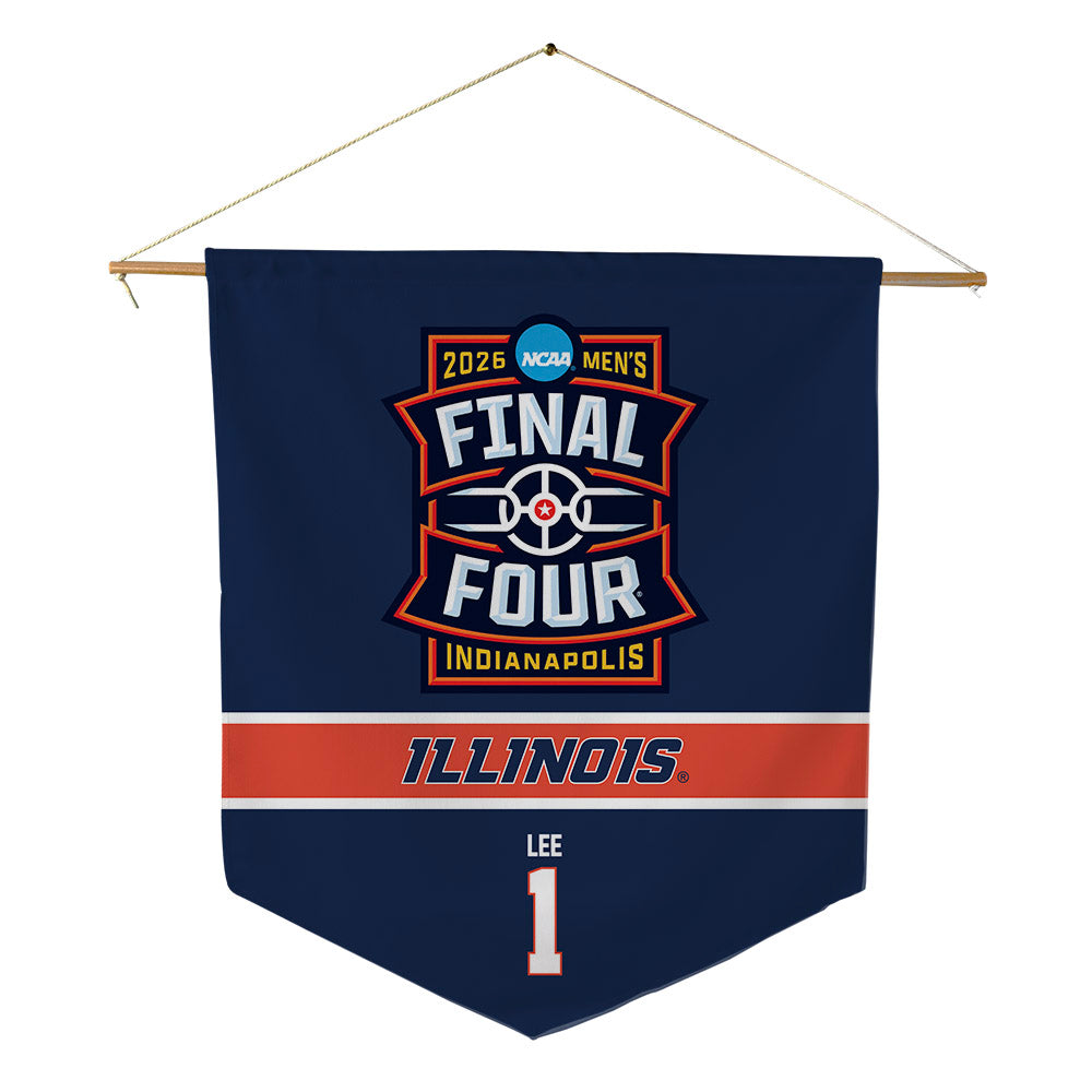 Illinois - NCAA Men's Basketball : Brandon Lee - Final Four NCAA® March Madness® 2026 Pennant - 18" x 21"-0