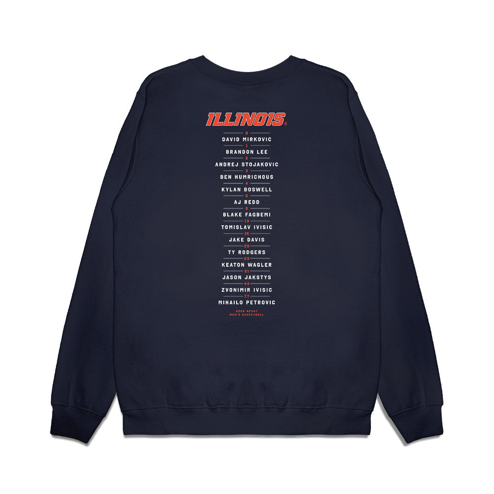 Illinois - NCAA Men's Basketball : - Final Four NCAA® March Madness® 2026 Premium Crewneck Sweatshirt-1
