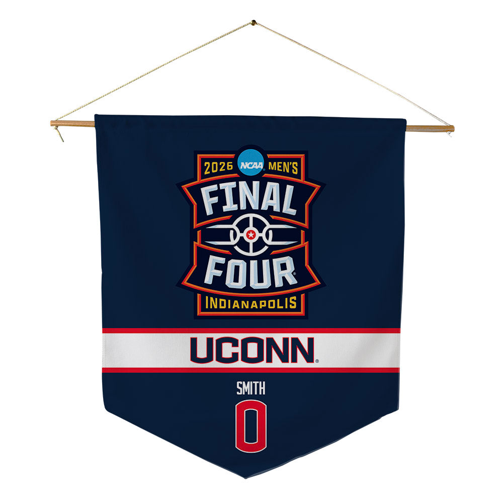 UConn - NCAA Men's Basketball : Malachi Smith - Final Four NCAA® March Madness® 2026 Pennant - 18" x 21"-0