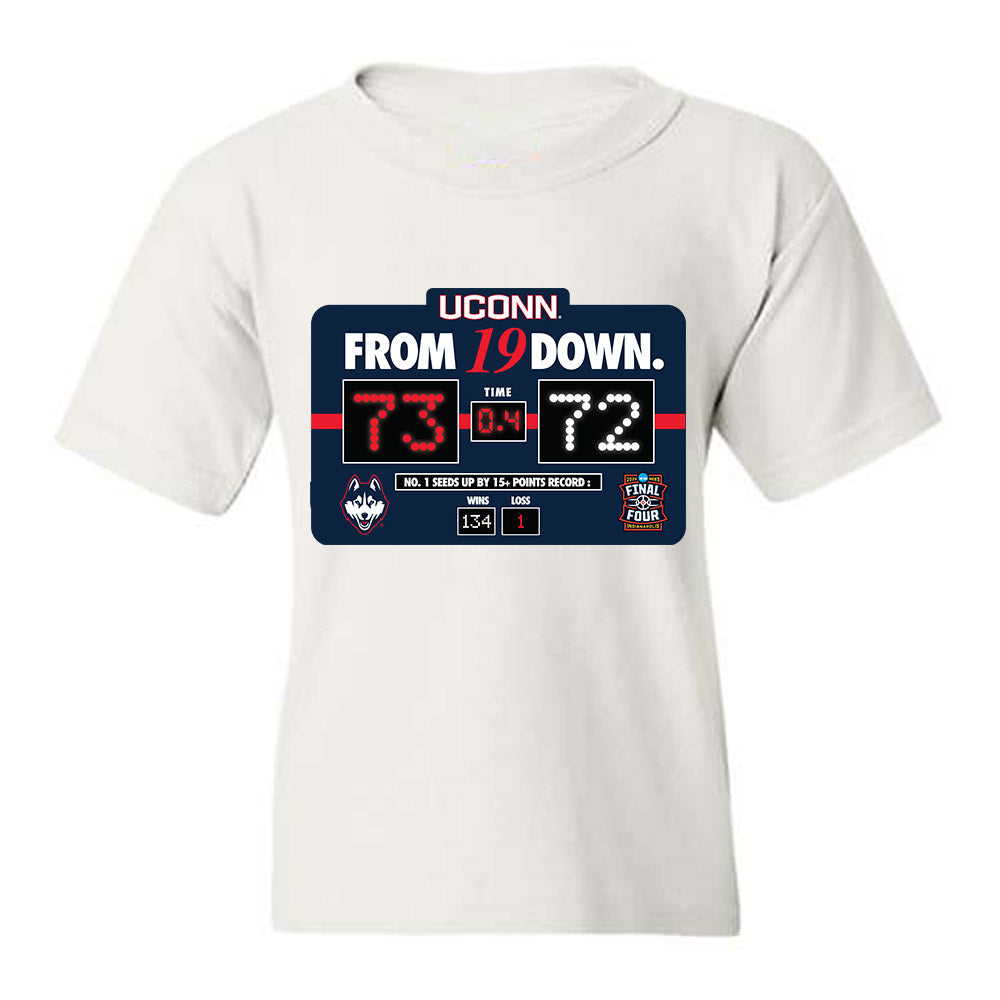 UConn - NCAA Men's Basketball : - From 19 Down Youth T-Shirt-0