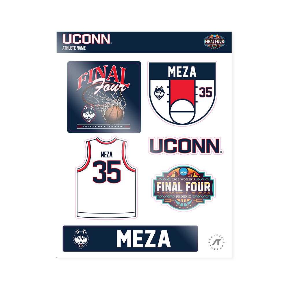 UConn - NCAA Women's Basketball : Kaylee Meza - Final Four NCAA® March Madness® 2026 Sticker Sheet-0