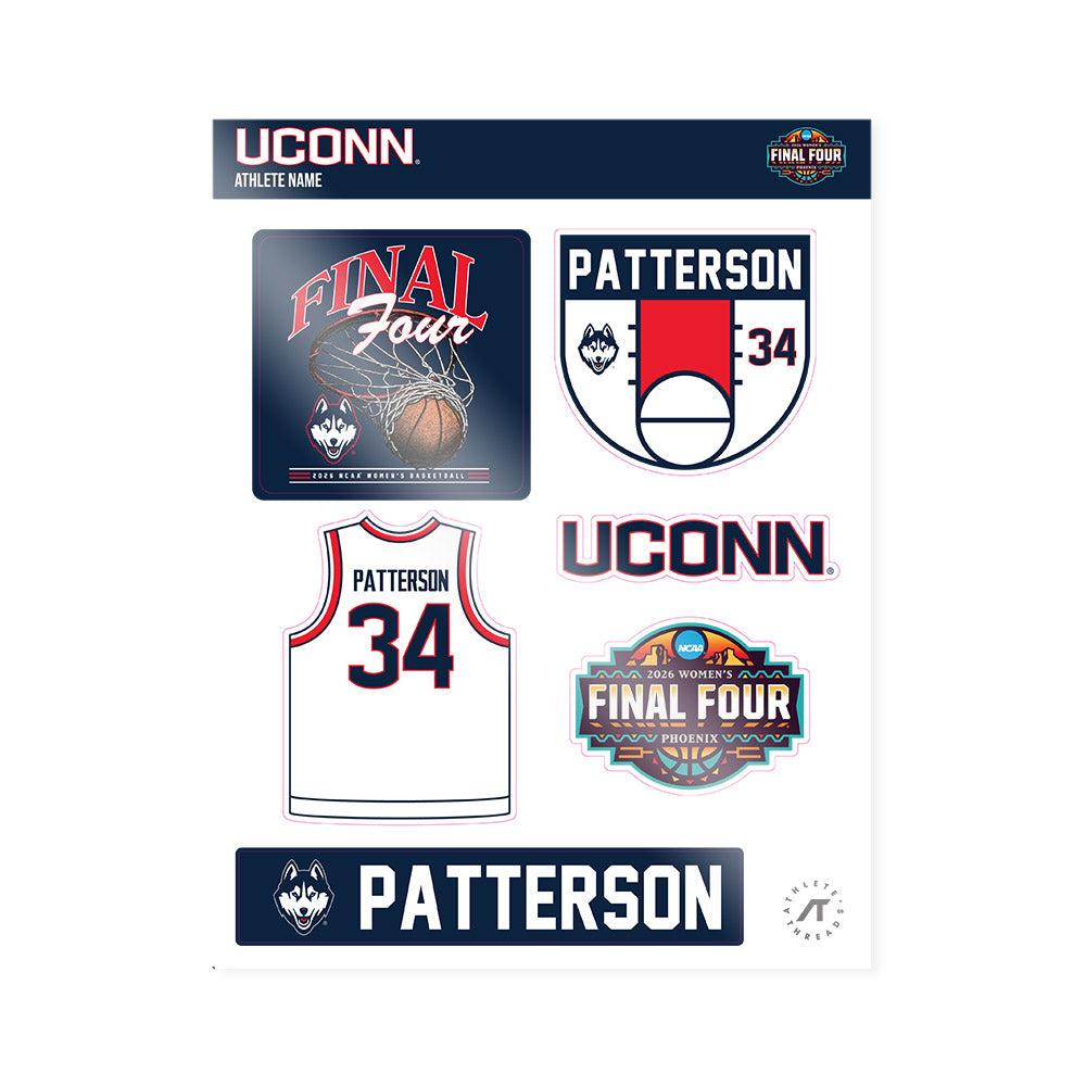 UConn - NCAA Women's Basketball : Ayanna Patterson - Final Four NCAA® March Madness® 2026 Sticker Sheet-0