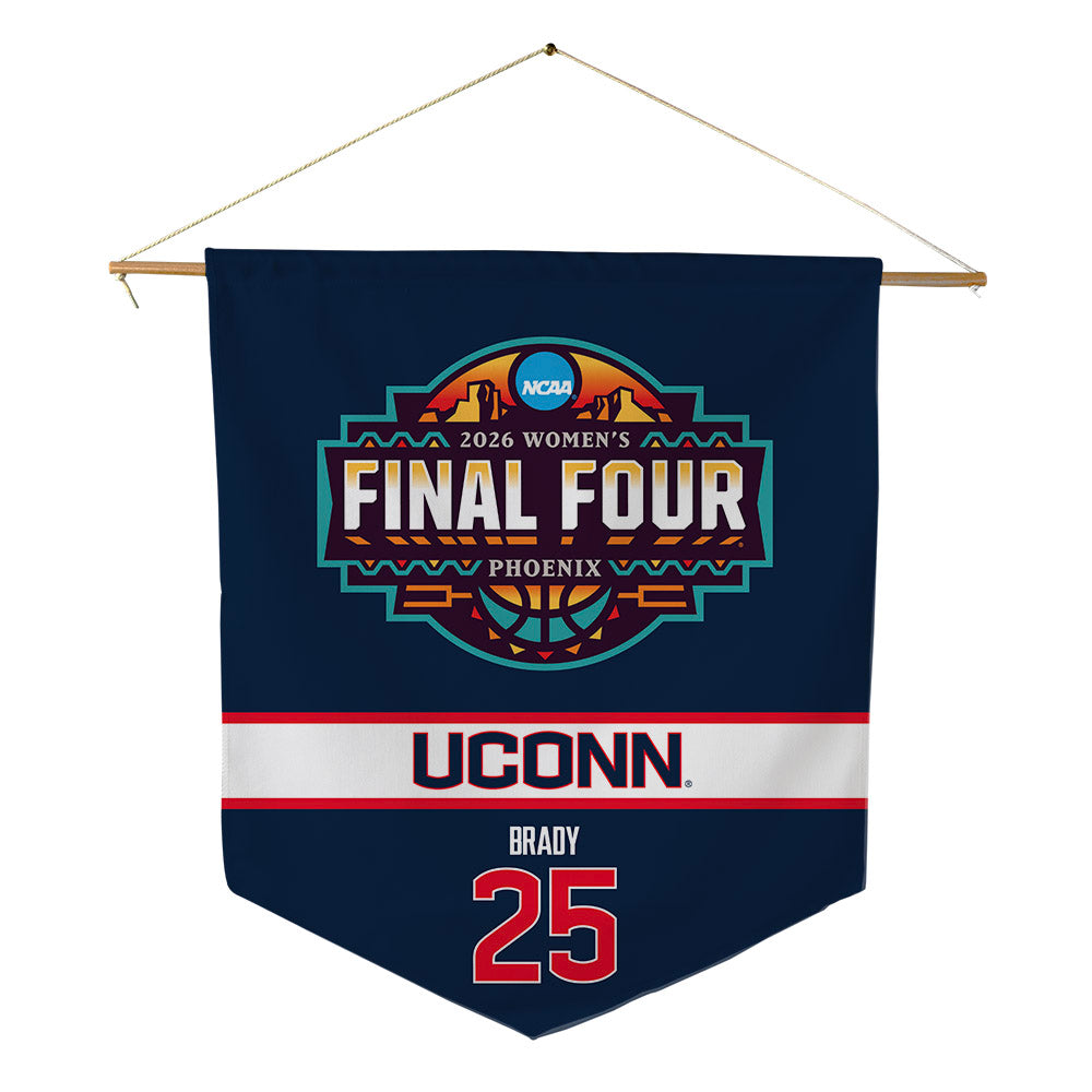 UConn - NCAA Women's Basketball : Ice Brady - Final Four NCAA® March Madness® 2026 Pennant - 18" x 21"-0