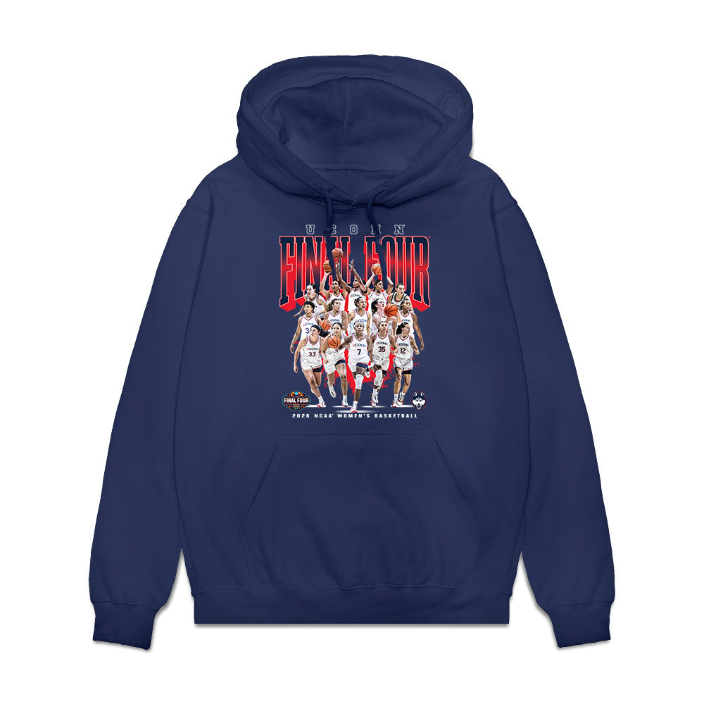 UConn - NCAA Women's Basketball : - Final Four NCAA® March Madness® 2026 Fleece Hooded Sweatshirt-0