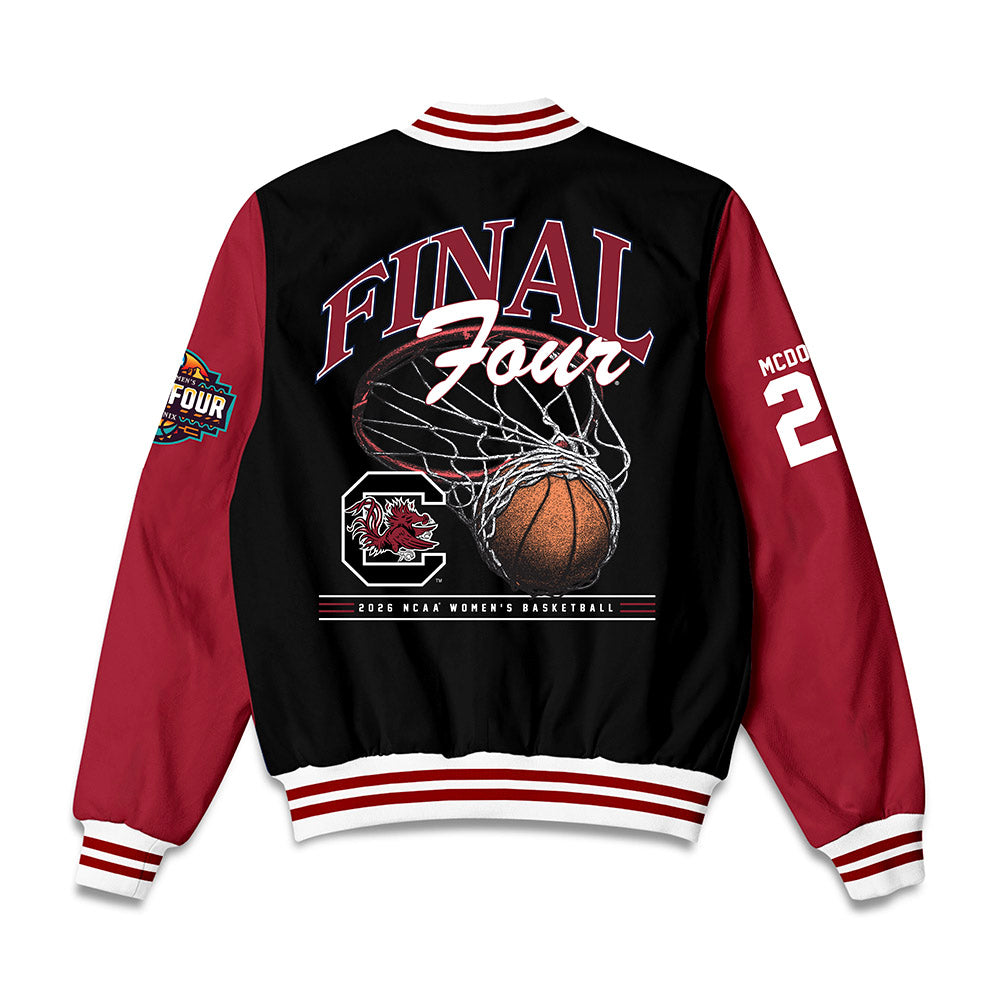 South Carolina - NCAA Women's Basketball : Ayla McDowell - Final Four NCAA® March Madness® 2026 Bomber Jacket-1