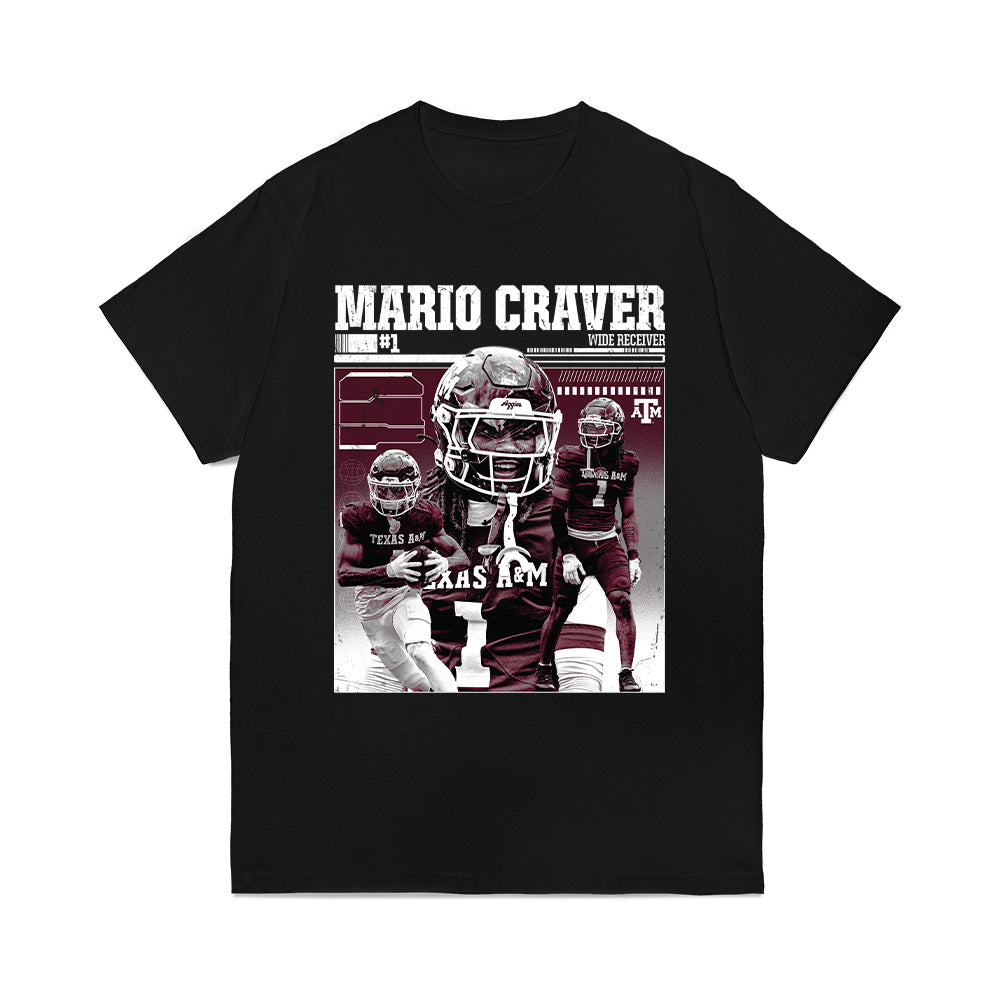 Texas A&M - NCAA Football : Mario Craver - Collage Comfort Colors T-Shirt-0