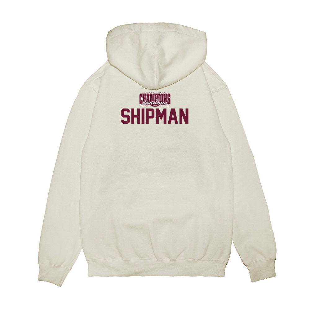 Texas A&M - NCAA Equestrian : Grace Shipman - Conference Champions Premium Hooded Sweatshirt-1