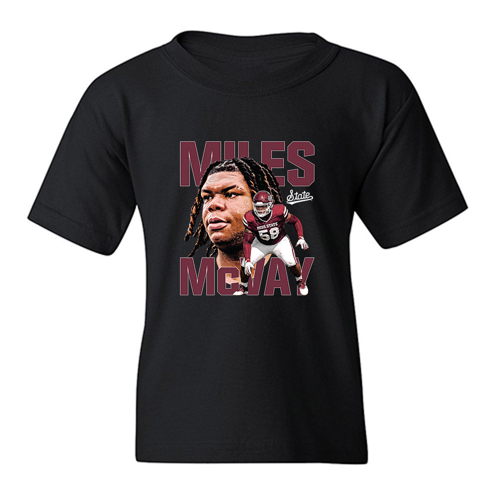 Mississippi State - NCAA Football : Miles Mcvay - Collage Youth T-Shirt-0
