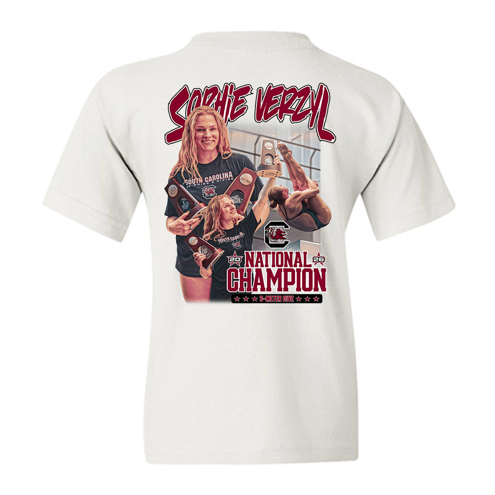 South Carolina - NCAA Women's Swimming & Diving : Sophie Verzyl - Collage Youth T-Shirt-1